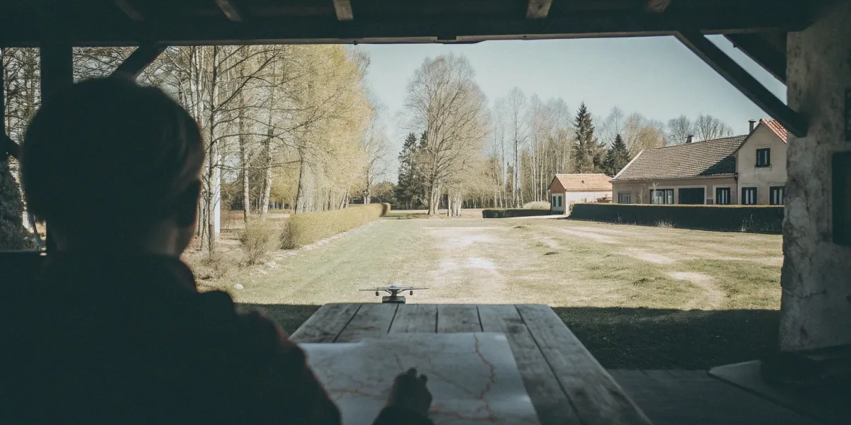 Using a defensible space assessment tool to map out wildfire protection zones for a property.