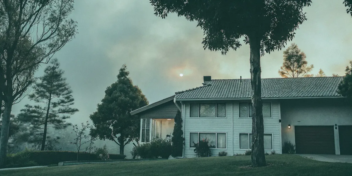 A modern home using the best products for home hardening and wildfire protection.